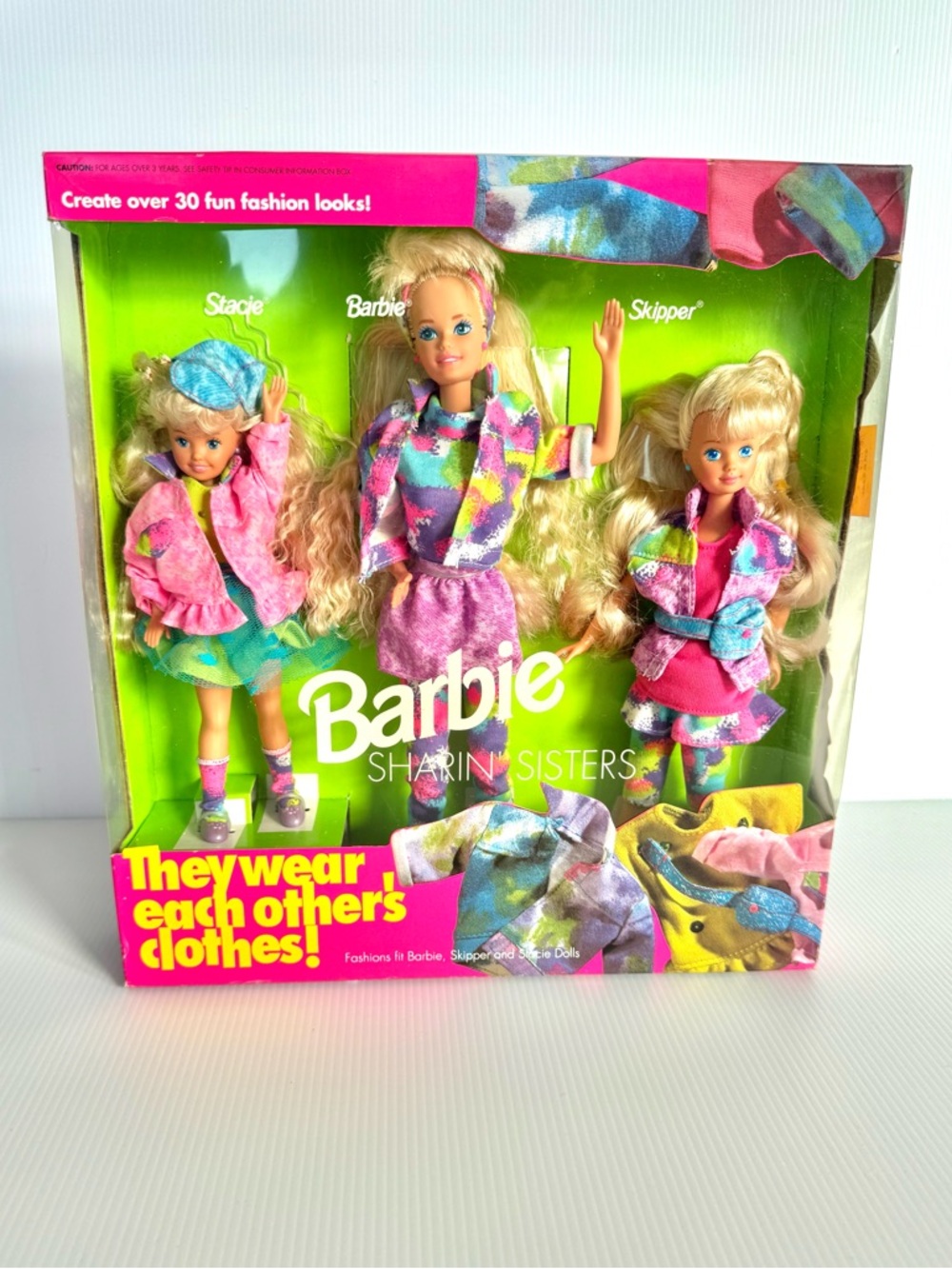 Barbie Sharin' Sisters Set - Bright Pink & Multicolor Fashion